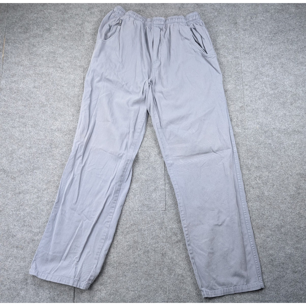 Crazy Shirts Hawaii Pants Men Medium Pull On Cotton Gray Coastal Minimalist Boho
